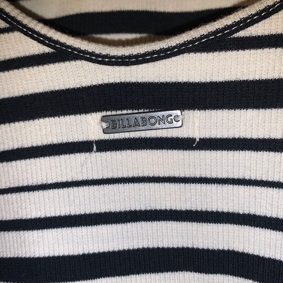 Billabong black and white stripe dress. Sz L - Picture 3 of 5